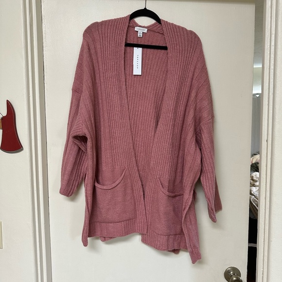 Topshop pink rose cardigan - Picture 2 of 9